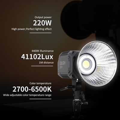 220W 二色プロフェッショナルフィルライトポータブルで軽量 Coolcam 200X